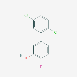 molecular formula C12H7Cl2FO B6374594 5-(2,5-Dichlorophenyl)-2-fluorophenol, 95% CAS No. 1261971-54-3