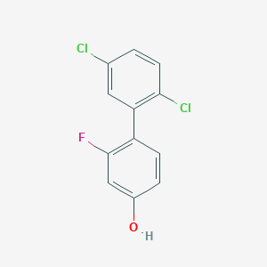 molecular formula C12H7Cl2FO B6374595 4-(2,5-Dichlorophenyl)-3-fluorophenol, 95% CAS No. 1261998-74-6