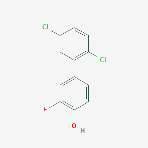 molecular formula C12H7Cl2FO B6374600 4-(2,5-Dichlorophenyl)-2-fluorophenol, 95% CAS No. 1261897-88-4