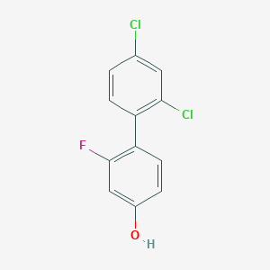 molecular formula C12H7Cl2FO B6374605 4-(2,4-Dichlorophenyl)-3-fluorophenol, 95% CAS No. 1261924-04-2