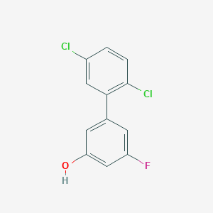 molecular formula C12H7Cl2FO B6374611 5-(2,5-Dichlorophenyl)-3-fluorophenol, 95% CAS No. 1261936-69-9