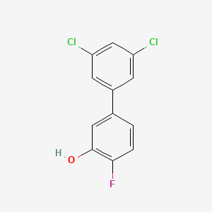 molecular formula C12H7Cl2FO B6374614 5-(3,5-Dichlorophenyl)-2-fluorophenol, 95% CAS No. 1261965-90-5