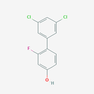 molecular formula C12H7Cl2FO B6374621 4-(3,5-Dichlorophenyl)-3-fluorophenol, 95% CAS No. 1261946-60-4