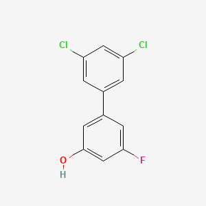 molecular formula C12H7Cl2FO B6374625 5-(3,5-Dichlorophenyl)-3-fluorophenol, 95% CAS No. 1261984-85-3