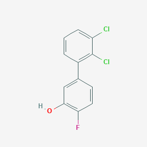 molecular formula C12H7Cl2FO B6374631 5-(2,3-Dichlorophenyl)-2-fluorophenol, 95% CAS No. 1261971-46-3