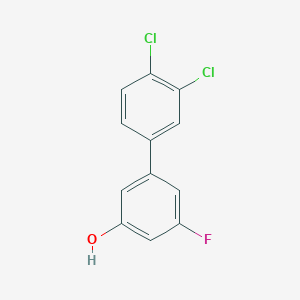 molecular formula C12H7Cl2FO B6374643 5-(3,4-Dichlorophenyl)-3-fluorophenol, 95% CAS No. 1261894-10-3