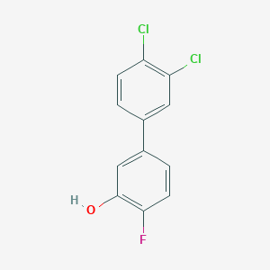 molecular formula C12H7Cl2FO B6374645 5-(3,4-Dichlorophenyl)-2-fluorophenol, 95% CAS No. 1261936-78-0