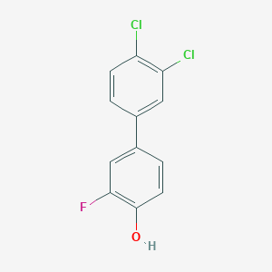 molecular formula C12H7Cl2FO B6374650 4-(3,4-Dichlorophenyl)-2-fluorophenol, 95% CAS No. 1261918-47-1