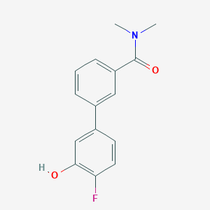 molecular formula C15H14FNO2 B6374659 5-[3-(N,N-Dimethylaminocarbonyl)phenyl]-2-fluorophenol, 95% CAS No. 1261971-59-8
