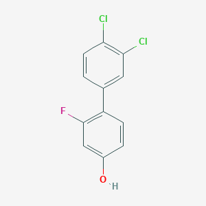 molecular formula C12H7Cl2FO B6374662 4-(3,4-Dichlorophenyl)-3-fluorophenol, 95% CAS No. 1261894-06-7