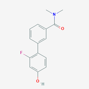 molecular formula C15H14FNO2 B6374671 4-[3-(N,N-Dimethylaminocarbonyl)phenyl]-3-fluorophenol, 95% CAS No. 1261997-26-5