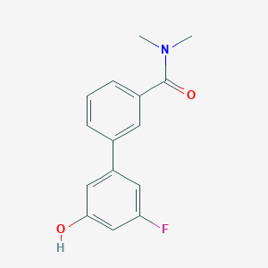 molecular formula C15H14FNO2 B6374676 5-[3-(N,N-Dimethylaminocarbonyl)phenyl]-3-fluorophenol, 95% CAS No. 1261891-07-9