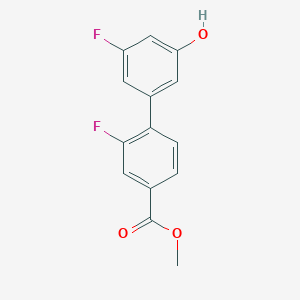 molecular formula C14H10F2O3 B6374741 3-Fluoro-5-(2-fluoro-4-methoxycarbonylphenyl)phenol, 95% CAS No. 1261981-97-8