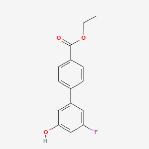 molecular formula C15H13FO3 B6374752 5-(4-Ethoxycarbonylphenyl)-3-fluorophenol, 95% CAS No. 1261888-73-6