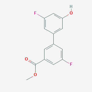 molecular formula C14H10F2O3 B6374788 3-Fluoro-5-(3-fluoro-5-methoxycarbonylphenyl)phenol, 95% CAS No. 1261947-05-0