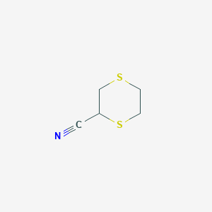 molecular formula C5H7NS2 B063748 1,4-二噻烷-2-腈 CAS No. 175136-94-4