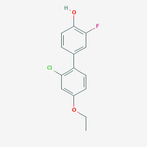 molecular formula C14H12ClFO2 B6374900 4-(2-Chloro-4-ethoxyphenyl)-2-fluorophenol, 95% CAS No. 1261918-57-3