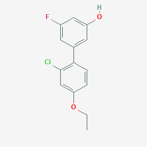 molecular formula C14H12ClFO2 B6374913 5-(2-Chloro-4-ethoxyphenyl)-3-fluorophenol, 95% CAS No. 1261952-78-6