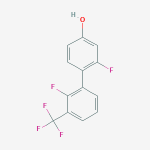 molecular formula C13H7F5O B6374967 3-Fluoro-4-(2-fluoro-3-trifluoromethylphenyl)phenol, 95% CAS No. 1261918-61-9