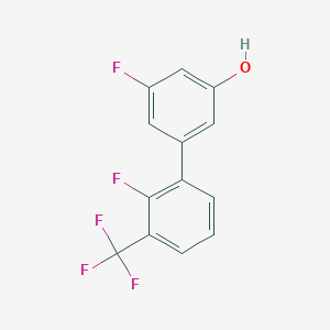 molecular formula C13H7F5O B6374973 3-Fluoro-5-(2-fluoro-3-trifluoromethylphenyl)phenol, 95% CAS No. 1261972-07-9