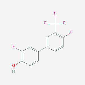 molecular formula C13H7F5O B6374982 2-Fluoro-4-(4-fluoro-3-trifluoromethylphenyl)phenol, 95% CAS No. 1261965-99-4