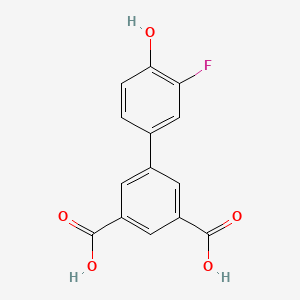 molecular formula C14H9FO5 B6375005 4-(3,5-Dicarboxyphenyl)-2-fluorophenol, 95% CAS No. 1261947-66-3