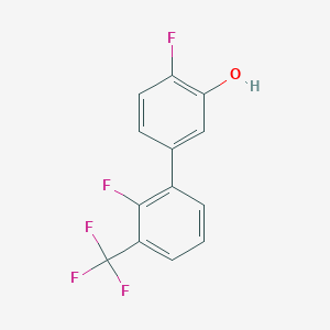 molecular formula C13H7F5O B6375018 2-Fluoro-5-(2-fluoro-3-trifluoromethylphenyl)phenol, 95% CAS No. 1261894-28-3
