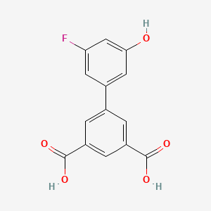 molecular formula C14H9FO5 B6375036 5-(3,5-Dicarboxyphenyl)-3-fluorophenol, 95% CAS No. 1261947-97-0