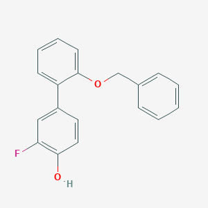molecular formula C19H15FO2 B6375152 4-(2-Benzyloxyphenyl)-2-fluorophenol, 95% CAS No. 1261948-41-7