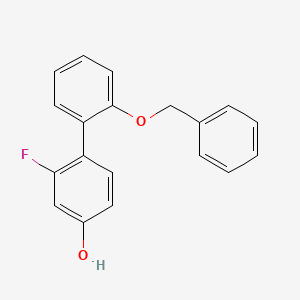 molecular formula C19H15FO2 B6375167 4-(2-Benzyloxyphenyl)-3-fluorophenol, 95% CAS No. 1261930-72-6