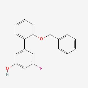 molecular formula C19H15FO2 B6375175 5-(2-Benzyloxyphenyl)-3-fluorophenol, 95% CAS No. 1261972-60-4