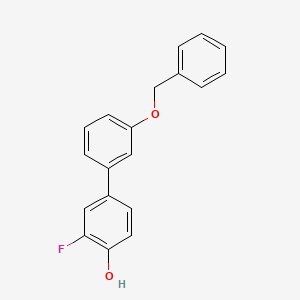 molecular formula C19H15FO2 B6375180 4-(3-Benzyloxyphenyl)-2-fluorophenol, 95% CAS No. 1261894-42-1