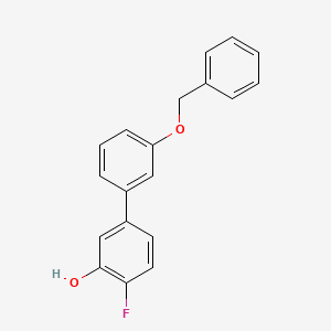 molecular formula C19H15FO2 B6375187 5-(3-Benzyloxyphenyl)-2-fluorophenol, 95% CAS No. 1261948-52-0