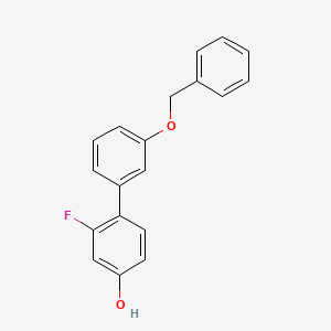molecular formula C19H15FO2 B6375192 4-(3-Benzyloxyphenyl)-3-fluorophenol, 95% CAS No. 1261930-78-2