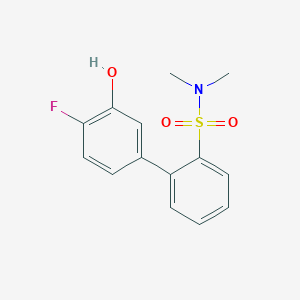 molecular formula C14H14FNO3S B6375198 5-(2-N,N-Dimethylsulfamoylphenyl)-2-fluorophenol, 95% CAS No. 1261930-83-9