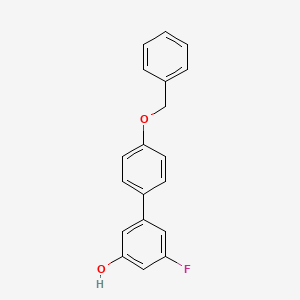 molecular formula C19H15FO2 B6375206 5-(4-Benzyloxyphenyl)-3-fluorophenol, 95% CAS No. 1261948-57-5