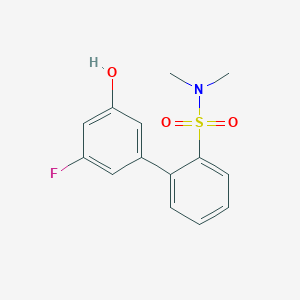 molecular formula C14H14FNO3S B6375217 5-(2-N,N-Dimethylsulfamoylphenyl)-3-fluorophenol, 95% CAS No. 1261918-76-6