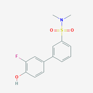 molecular formula C14H14FNO3S B6375224 4-(3-N,N-Dimethylsulfamoylphenyl)-2-fluorophenol, 95% CAS No. 1261982-14-2