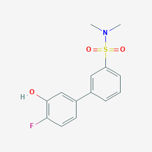 molecular formula C14H14FNO3S B6375233 5-(3-N,N-Dimethylsulfamoylphenyl)-2-fluorophenol, 95% CAS No. 1261948-62-2