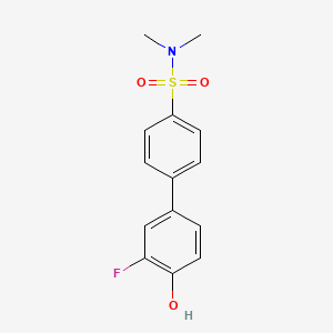 molecular formula C14H14FNO3S B6375236 4-(4-N,N-Dimethylsulfamoylphenyl)-2-fluorophenol, 95% CAS No. 1261948-71-3