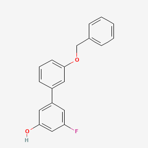 molecular formula C19H15FO2 B6375243 5-(3-Benzyloxyphenyl)-3-fluorophenol, 95% CAS No. 1261952-93-5