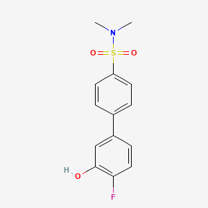 molecular formula C14H14FNO3S B6375246 5-(4-N,N-Dimethylsulfamoylphenyl)-2-fluorophenol, 95% CAS No. 1261930-88-4