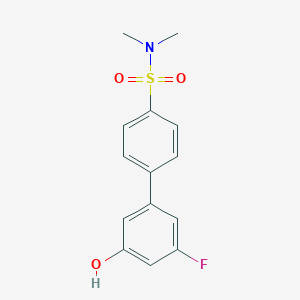 molecular formula C14H14FNO3S B6375263 5-(4-N,N-Dimethylsulfamoylphenyl)-3-fluorophenol, 95% CAS No. 1261966-40-8