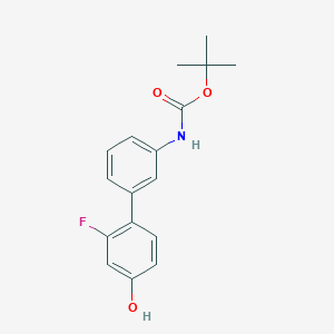 molecular formula C17H18FNO3 B6375270 4-(3-BOC-Aminophenyl)-3-fluorophenol, 95% CAS No. 1261918-80-2