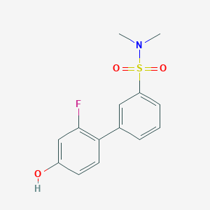 molecular formula C14H14FNO3S B6375274 4-(3-N,N-Dimethylsulfamoylphenyl)-3-fluorophenol, 95% CAS No. 1261982-18-6