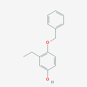 molecular formula C15H16O2 B063753 4-Benzyloxy-3-ethyl-phenol CAS No. 188112-41-6