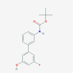 molecular formula C17H18FNO3 B6375300 5-(3-BOC-Aminophenyl)-3-fluorophenol, 95% CAS No. 1261895-75-3