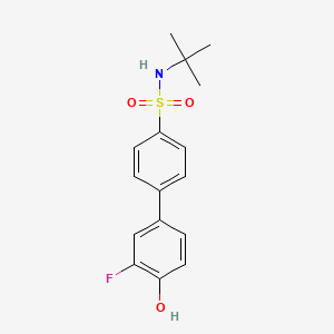 molecular formula C16H18FNO3S B6375348 4-(4-t-Butylsulfamoylphenyl)-2-fluorophenol, 95% CAS No. 1261966-56-6