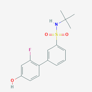 molecular formula C16H18FNO3S B6375361 4-(3-t-Butylsulfamoylphenyl)-3-fluorophenol, 95% CAS No. 1261931-04-7