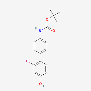 molecular formula C17H18FNO3 B6375368 4-(4-BOC-Aminophenyl)-3-fluorophenol, 95% CAS No. 1261930-95-3